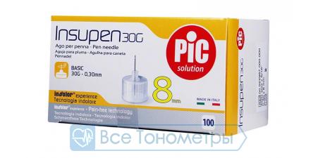 Иглы одноразовые INSUPEN к шприц-ручке: 30Gх5/16" (0.30mmx 8mm) 100 штук
