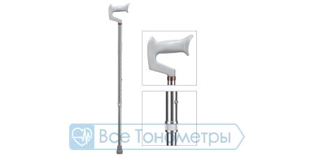 Трость контурная B.WELL rehab WR-415 Серебро