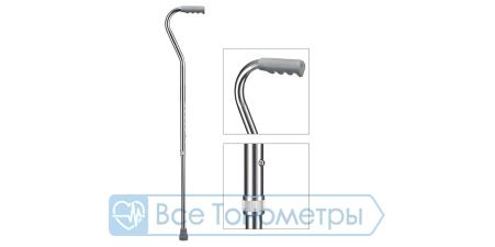 Трость B.WELL rehab WR-417 Серебро, со смещенным центром тяжести