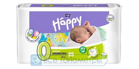 Подгузники BELLA baby Happy Start 0 (до 2 кг) before newborn, 25 шт