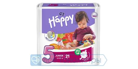 Подгузники BELLA baby Happy Adventure 5 (12-25 кг) junior, 21 шт