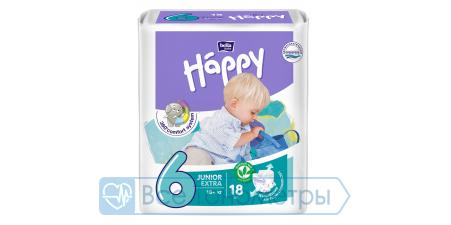 Подгузники BELLA baby Happy Adventure 6 (16+ кг) junior extra, 18 шт.