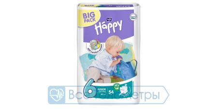 Подгузники BELLA baby Happy Adventure 6 (16+ кг) junior extra, 54 шт.