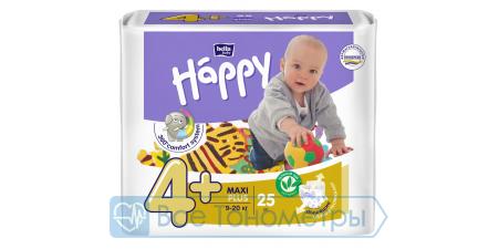 Подгузники BELLA baby Happy Fun 4+ (9-20 кг), maxi plus, 25 шт.