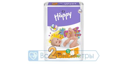 Подгузники BELLA baby Happy Start 2 (3-6 кг), mini, 38 шт