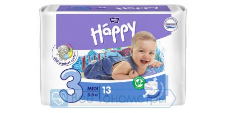 Подгузники BELLA baby Happy Fun 3 (5-9 кг), midi, 13 шт