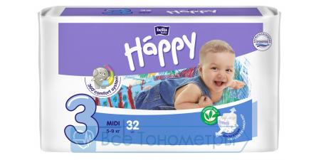 Подгузники BELLA baby Happy Fun 3 (5-9 кг), midi, 32 шт