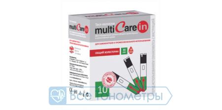 Тест-полоски MultiCare-in на холестерин, 10 шт.
