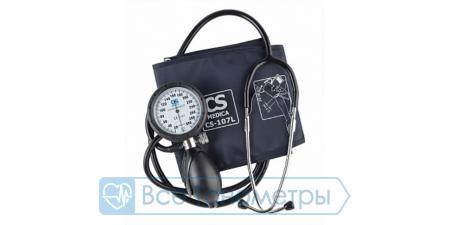 Тонометр CS Medica CS-107L механический, для левшей (со встроенным фонендоскопом)