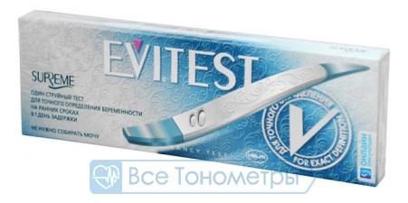 Тест-кассета Evitest Supreme на определение беременности с держателем и колпачком №1