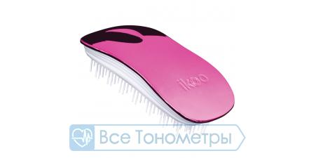 Расческа для волос IKOO home white-cherry metallic, белые зубчики-вишневый металлик