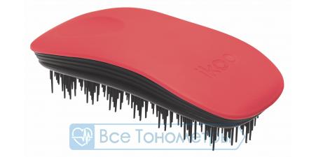 Расческа для волос IKOO home black-fireball, черные зубчики, огненный шар