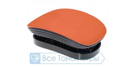 Расческа для волос IKOO pocket black-orange blossom, черные зубчики, цветок апельсина