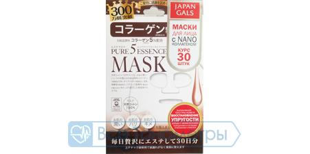 Маска для лица Japan Gals с коллагеном Pure5 Essential, 30 шт
