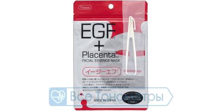 Маска для лица Japan Gals с плацентой и EGF фактором Facial Essence Mask, 7 шт
