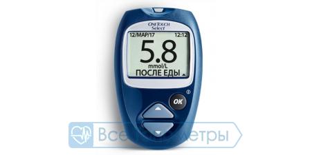 Глюкометр OneTouch Select (№25 тест-полосок в подарок)