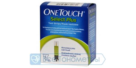 Тест-полоски для глюкометра Ван Тач Селект Плюс (OneTouch Select Plus), 50 шт