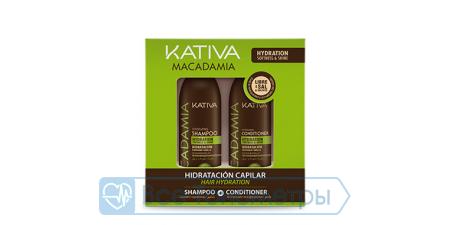 Набор для волос интенсивно увлажняющий Kativa Macadamia, 2*100мл