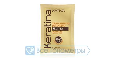 Маска с кератином Kativa для поврежденных и хрупких волос KERATINA, саше 35г
