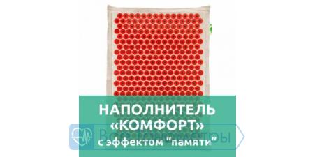 Массажный коврик 41х60см (красный КОМФОРТ), Тибетский аппликатор (Аппликатор Кузнецова)