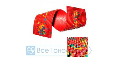 Аппликатор Ляпко "Двойной" красный (шаг игл 6,2 мм; размер 105 х 460 мм)