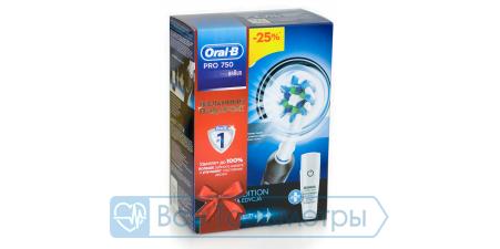 Зубная щетка электрическая ORAL-B Pro 750 Cross Action Black D16.513.UX