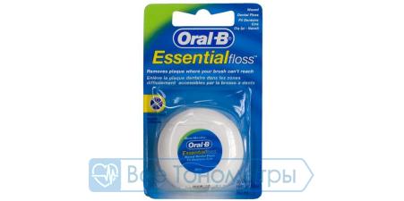 Зубная нить ORAL-B Essential floss вощеная, мятная 50м