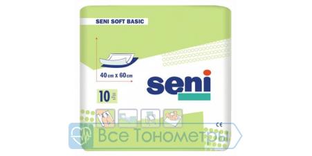 Пеленки одноразовые SENI SOFT BASIC 40 x 60 см, 10 шт.