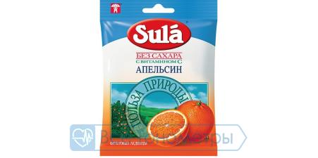 Леденцы диабетические Sula Апельсин 60г