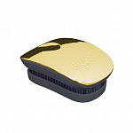 Расческа для волос IKOO pocket black-soleil metallic, черные зубчики, солнечный металлик