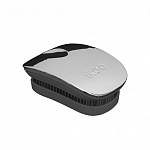 Расческа для волос IKOO pocket black-oyster metallic, черные зубчики, устричный металлик