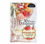Маска для лица Japan Gals с экстрактами 10 фруктов Pure5 Essential, 7 шт