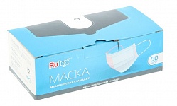 Маска медицинская Rutex одноразовая стандарт 50 шт