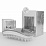 Расческа для волос IKOO home white-oyster metallic, белые зубчики, устричный металлик