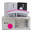 Расческа для волос IKOO home white-cherry metallic, белые зубчики-вишневый металлик