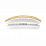 Расческа для волос IKOO pocket white-soleil metallic, белые зубчики, солнечный металлик