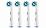 Наcадка для электрической зубной щетки ORAL-B EB50 Cross Action 4 шт.